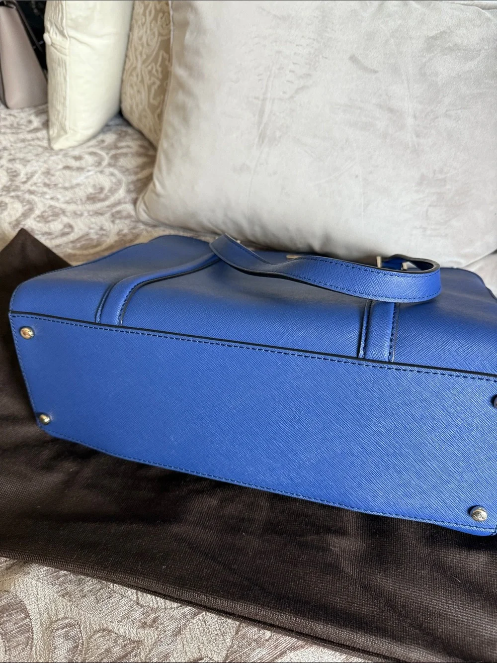 kate spade Blue Saffiano Laptop Tote